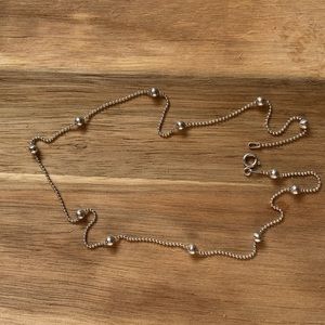 disco sliver chain necklace